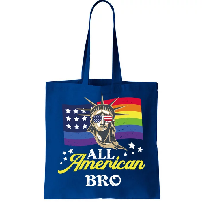 All American Bro 4th Of July Patriotic Lgbt Flag Gift Tote Bag