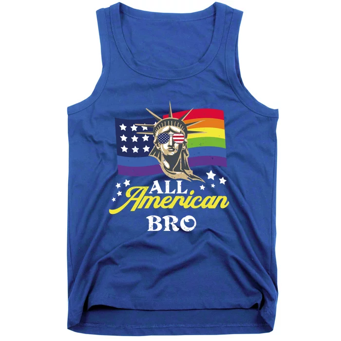 All American Bro 4th Of July Patriotic Lgbt Flag Gift Tank Top