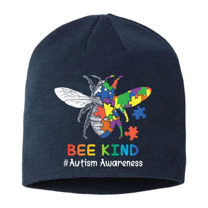 Autism Awareness Bee Kind Gift 8 1/2in Sustainable Knit Beanie