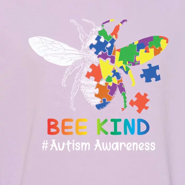 Autism Awareness Bee Kind Gift Garment-Dyed Sweatshirt