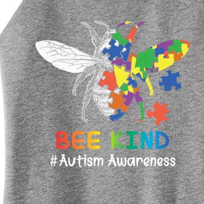 Autism Awareness Bee Kind Gift Women’s Perfect Tri Rocker Tank