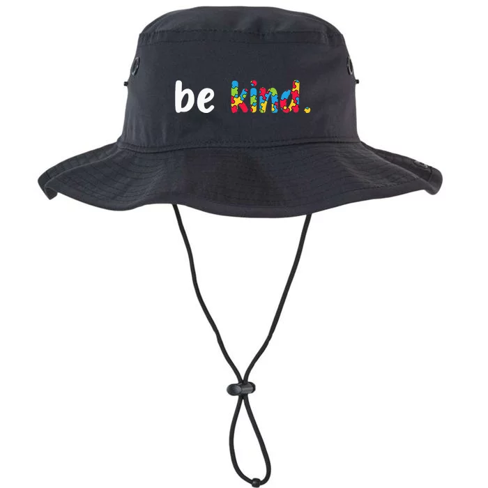 Autism Awareness Be Kind Colorful Puzzle Pieces Legacy Cool Fit Booney Bucket Hat