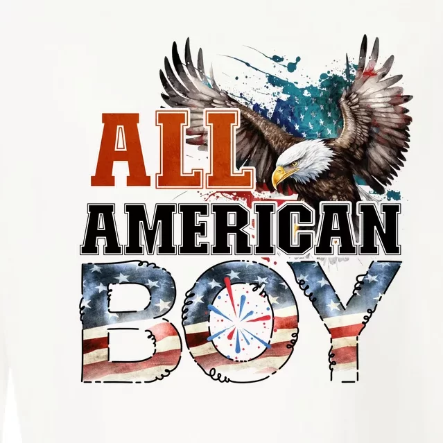 All American Boy Cropped Pullover Crew