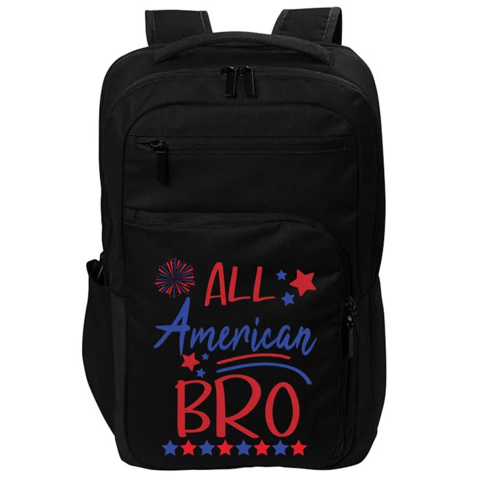 All American Bro Matching Family Brother 4th Of July Bro Fun Cute Gift Impact Tech Backpack