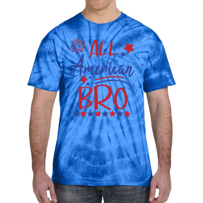 All American Bro Matching Family Brother 4th Of July Bro Fun Cute Gift Tie-Dye T-Shirt