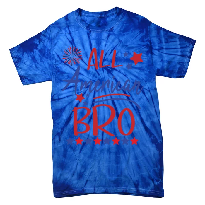 All American Bro Matching Family Brother 4th Of July Bro Fun Cute Gift Tie-Dye T-Shirt