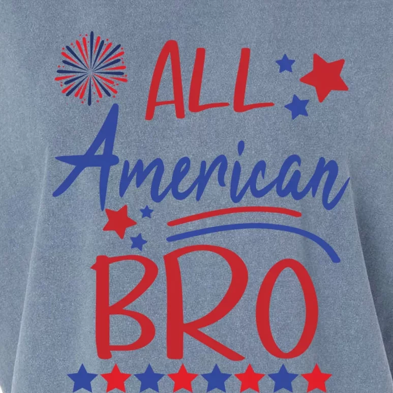 All American Bro Matching Family Brother 4th Of July Bro Fun Cute Gift Garment-Dyed Women's Muscle Tee