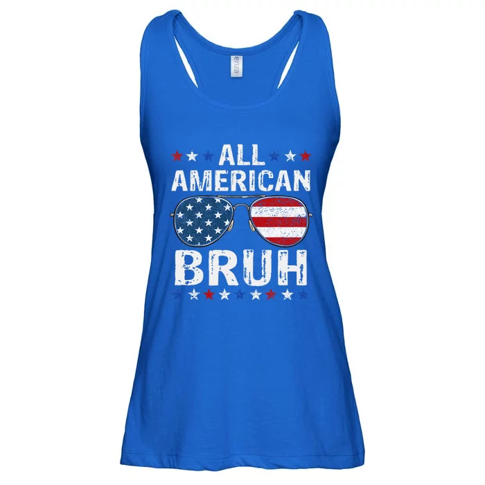 All American Bruh 4th Of Julypatriotic Teens Ladies Essential Flowy Tank