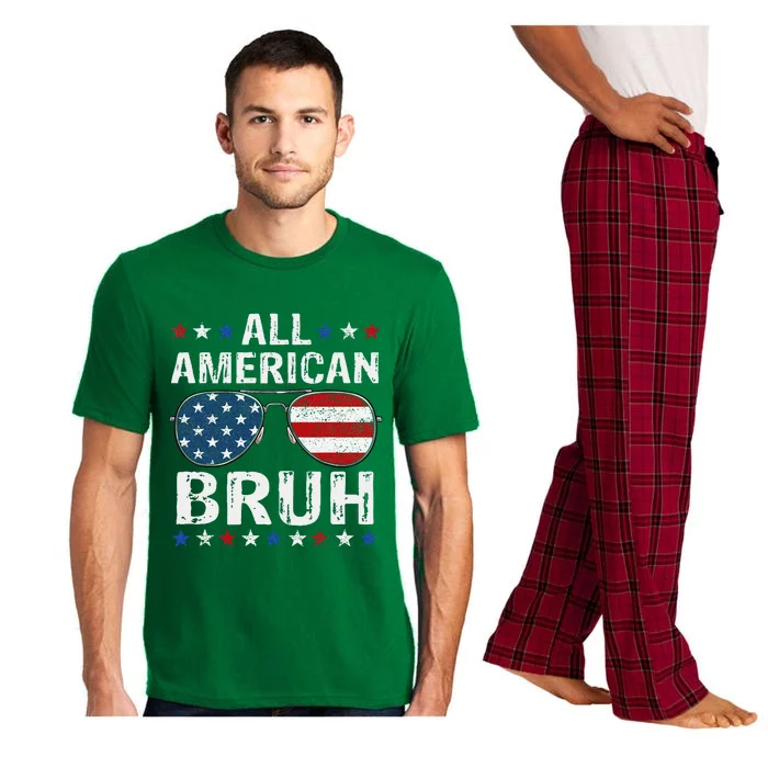 All American Bruh 4th Of Julypatriotic Teens Pajama Set