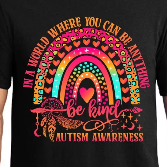 Autism Awareness Be Kind Leopard Rainbow Choose Kindness Gift Pajama Set