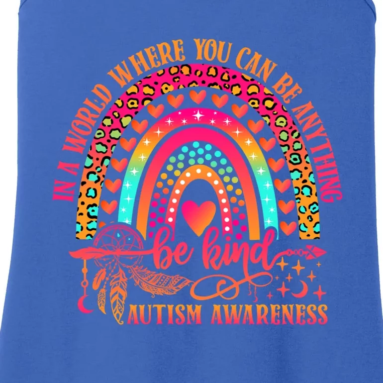 Autism Awareness Be Kind Leopard Rainbow Choose Kindness Gift Ladies Essential Tank