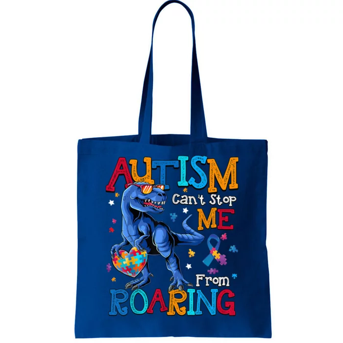 Autism Awareness boy T-rex Shirt Autism boy Shirt Autism Tote Bag