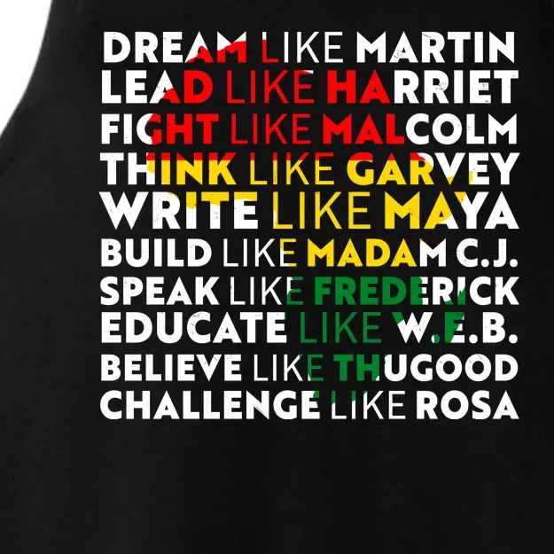 African American Black History Historical Figures Ladies Tri-Blend Wicking Tank