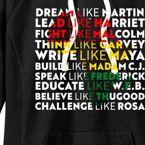 African American Black History Historical Figures Women's Fleece Hoodie