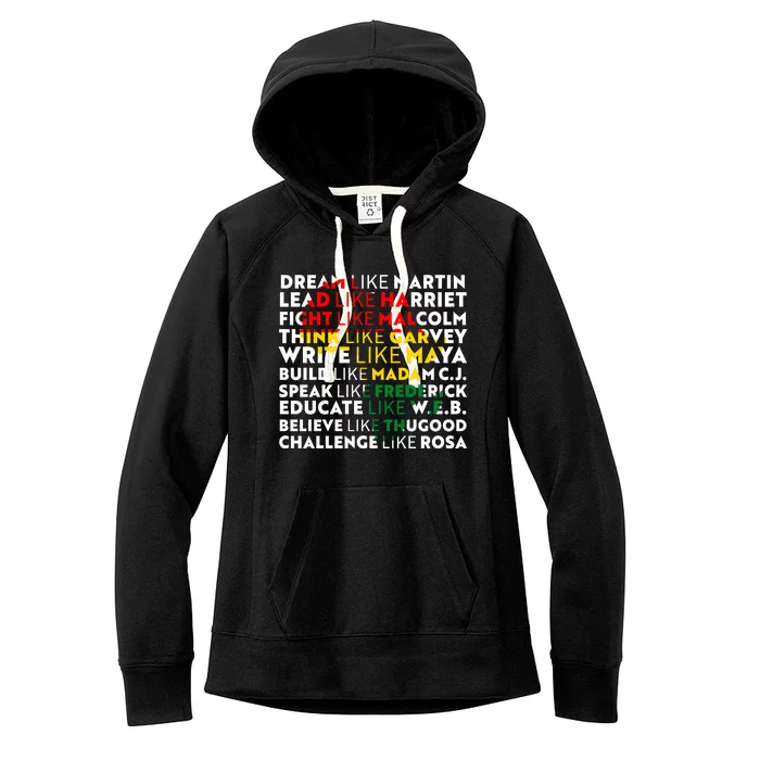 African American Black History Historical Figures Women's Fleece Hoodie