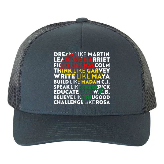 African American Black History Historical Figures Yupoong Adult 5-Panel Trucker Hat