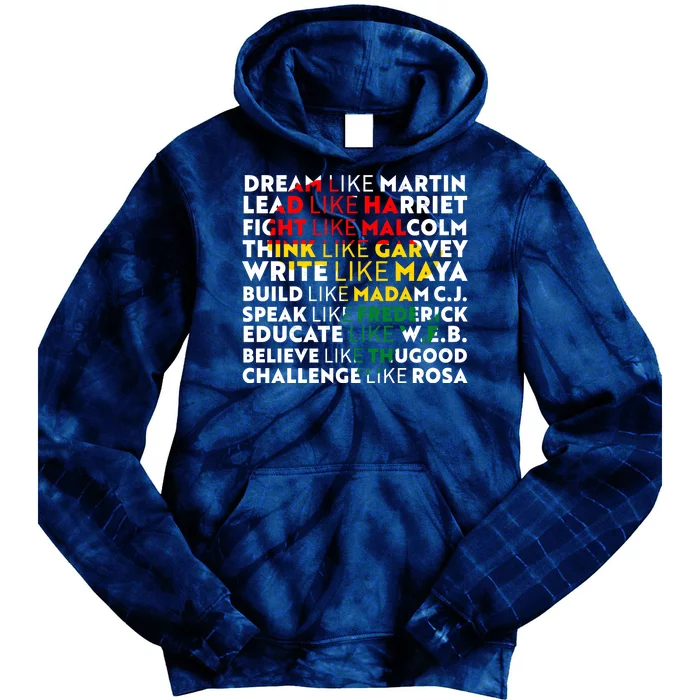 African American Black History Historical Figures Tie Dye Hoodie