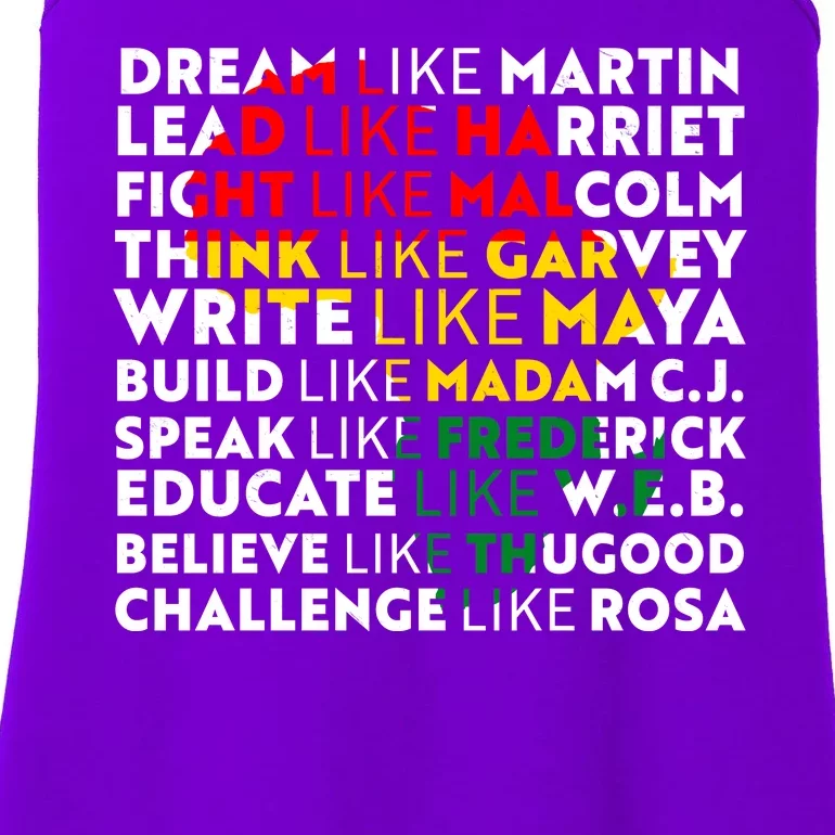 African American Black History Historical Figures Ladies Essential Tank