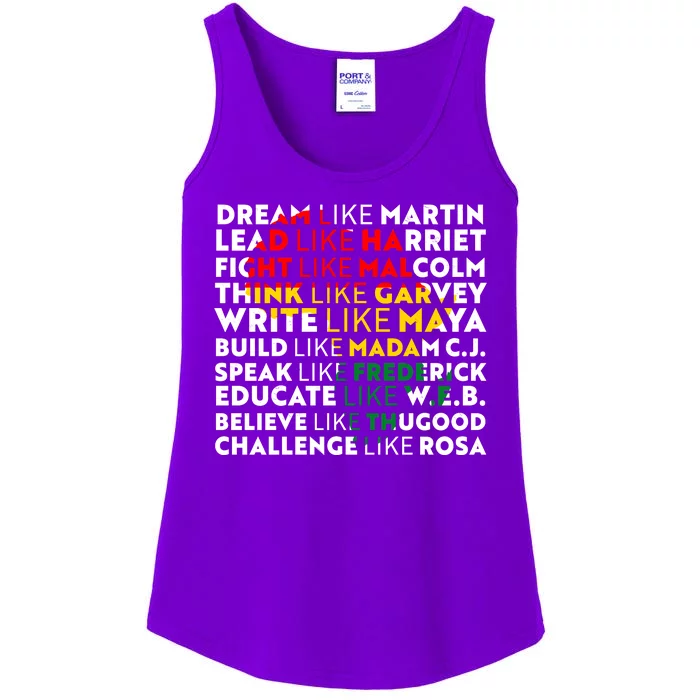 African American Black History Historical Figures Ladies Essential Tank