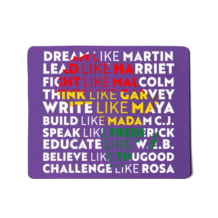 African American Black History Historical Figures Mousepad