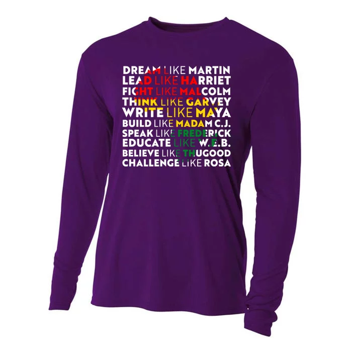 African American Black History Historical Figures Cooling Performance Long Sleeve Crew