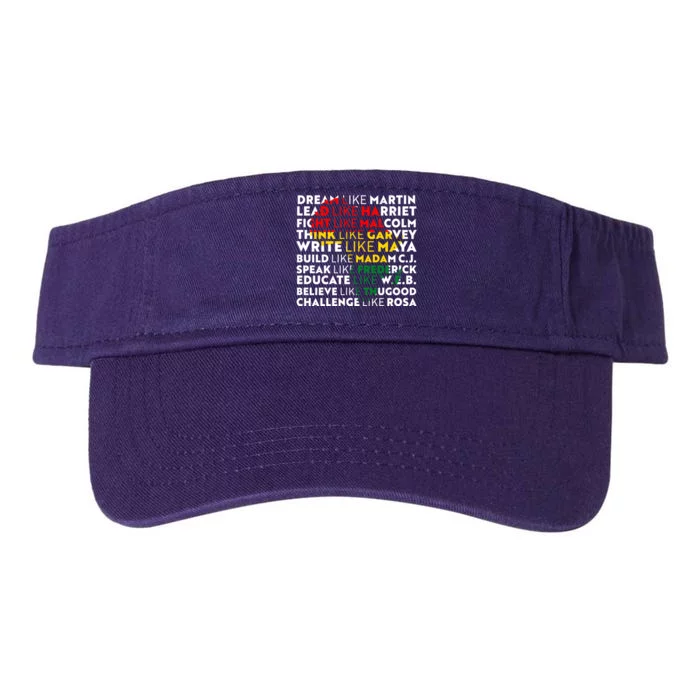 African American Black History Historical Figures Valucap Bio-Washed Visor