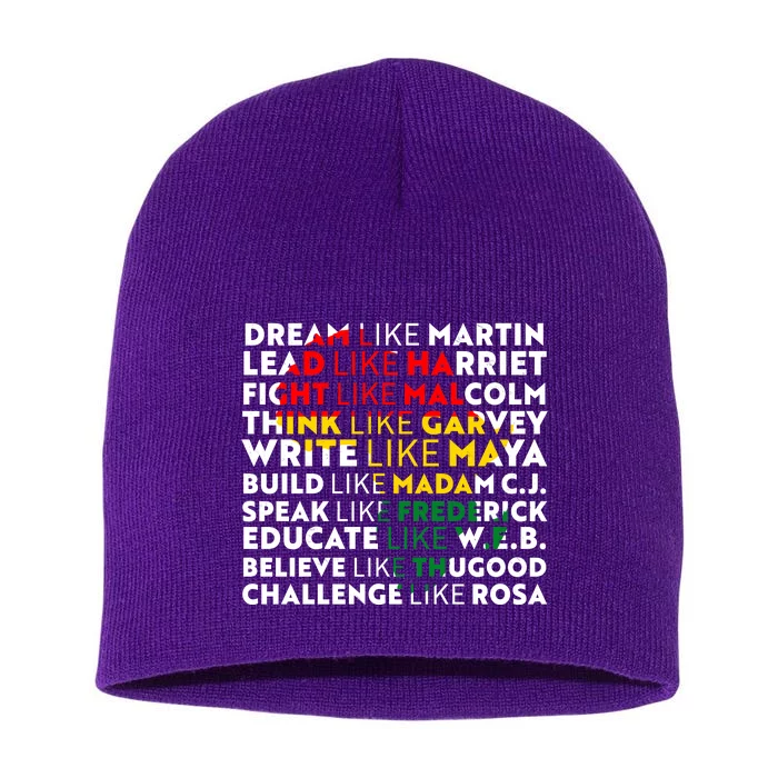 African American Black History Historical Figures Short Acrylic Beanie