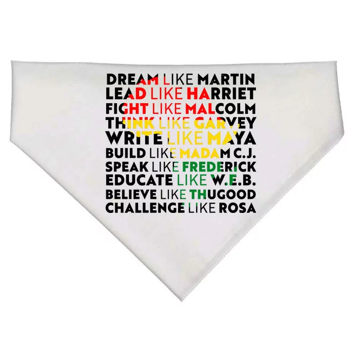 African American Black History Historical Figures USA-Made Doggie Bandana