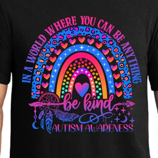 Autism Awareness Be Kind Leopard Rainbow Choose Kindness Gift Pajama Set