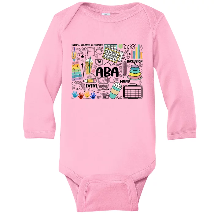 Aba Applied Behavior Analysis Bcba Behavior Analyst Autism Baby Long Sleeve Bodysuit