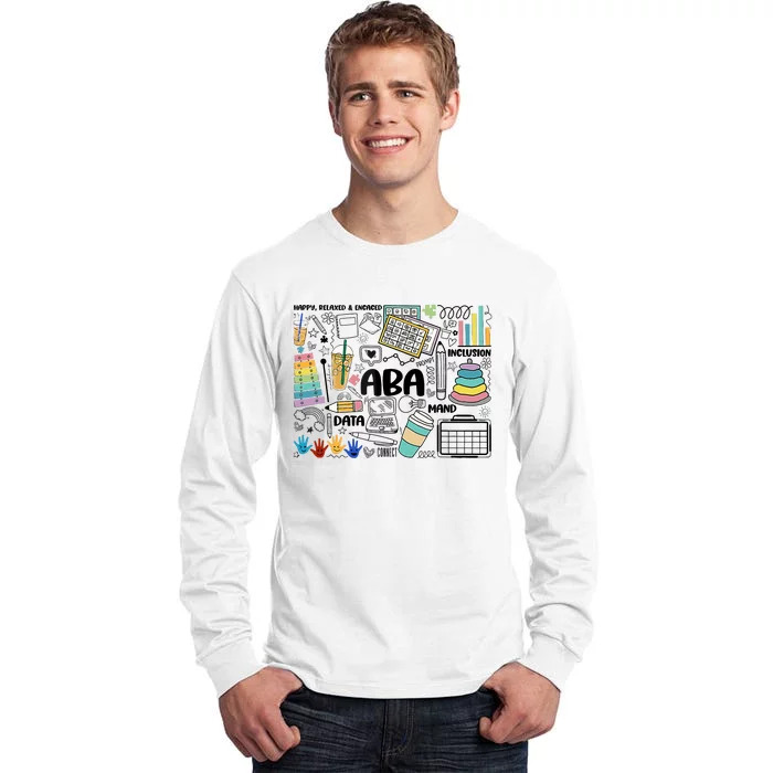 Aba Applied Behavior Analysis Bcba Behavior Analyst Autism Tall Long Sleeve T-Shirt