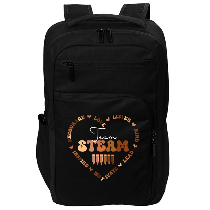 Afro African Black History Month Team Steam School Heart Gift Impact Tech Backpack