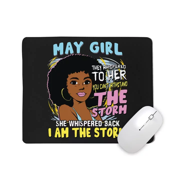 African American birthday queen Afro American birthday May Mousepad