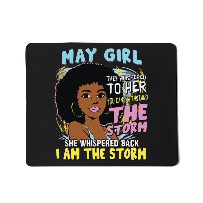 African American birthday queen Afro American birthday May Mousepad