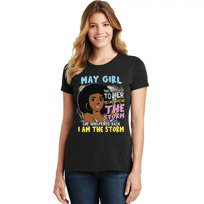 African American birthday queen Afro American birthday May Women's T-Shirt