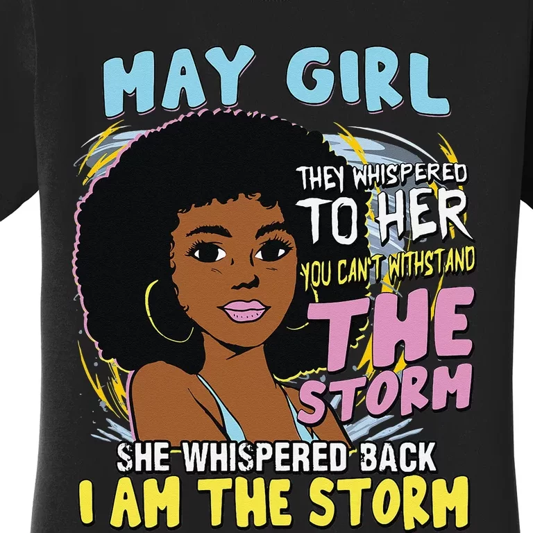 African American birthday queen Afro American birthday May Women's T-Shirt