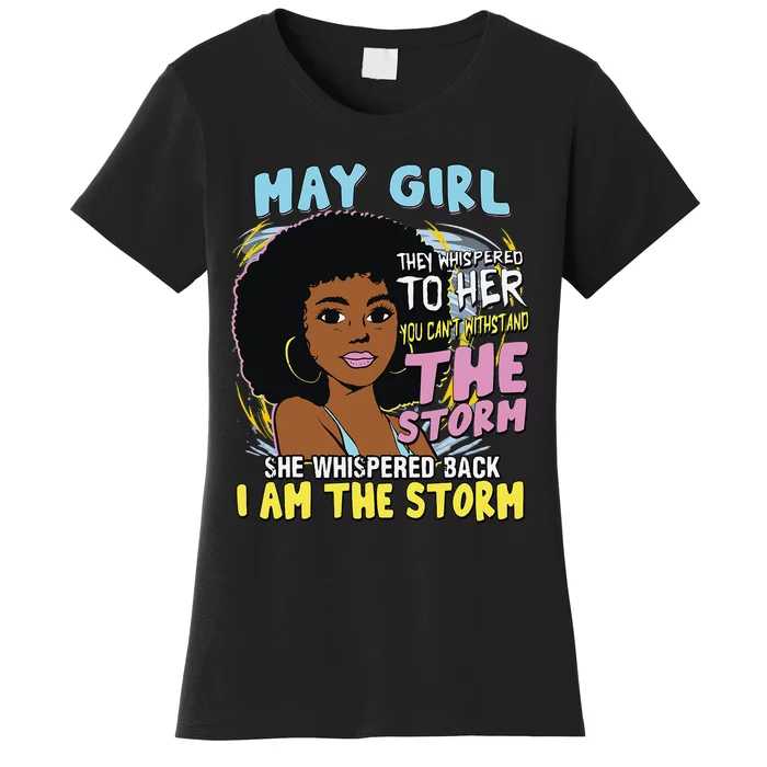 African American birthday queen Afro American birthday May Women's T-Shirt