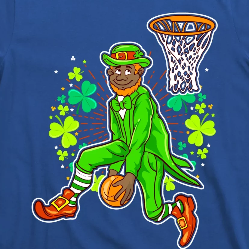 African American Black Leprechaun Basketball St Patricks Day Gift T-Shirt