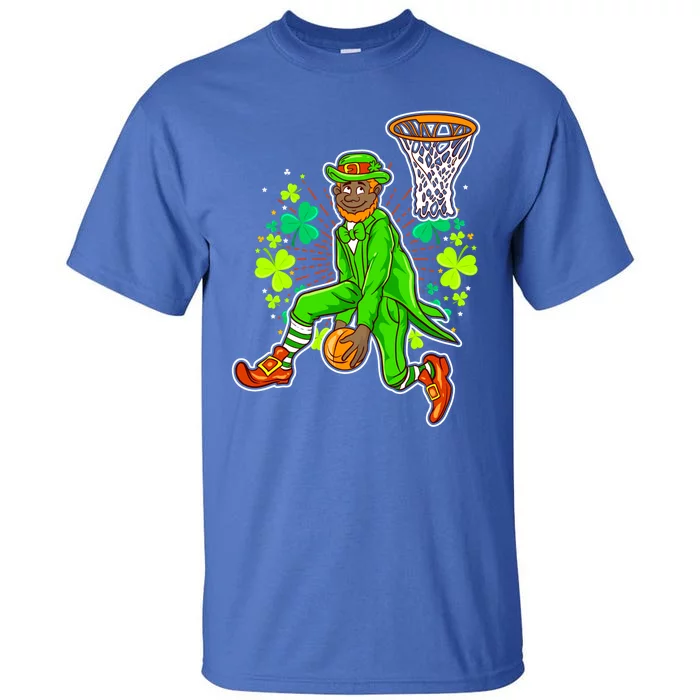 African American Black Leprechaun Basketball St Patricks Day Gift Tall T-Shirt