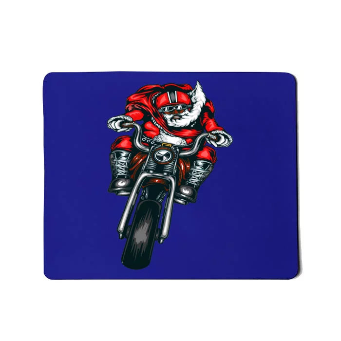 African American Black Biker Santa Claus Christmas Gift Mousepad