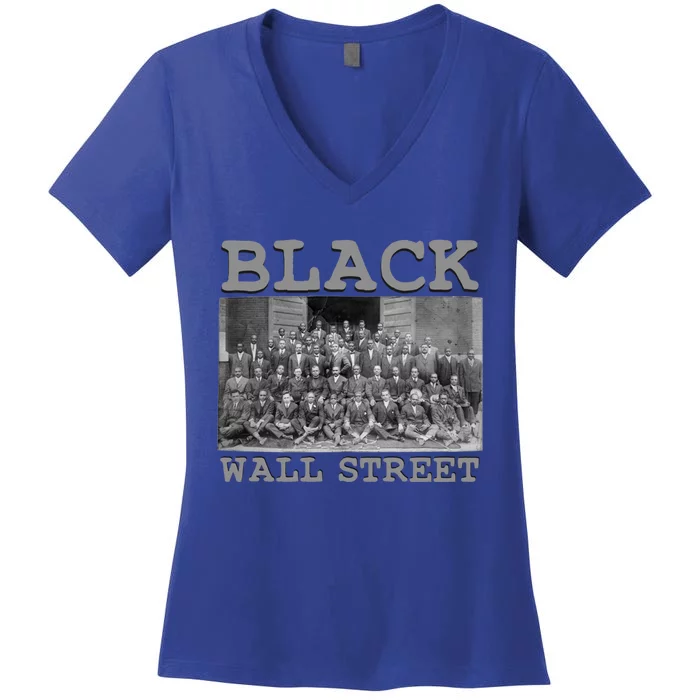 African American Business Black History Black Wall Street Gift Women's V-Neck T-Shirt