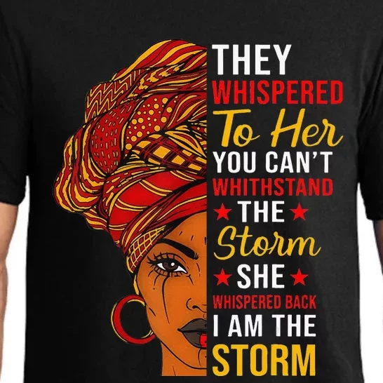 African Afro Black  Melanin I Am The Storm Black History Pajama Set