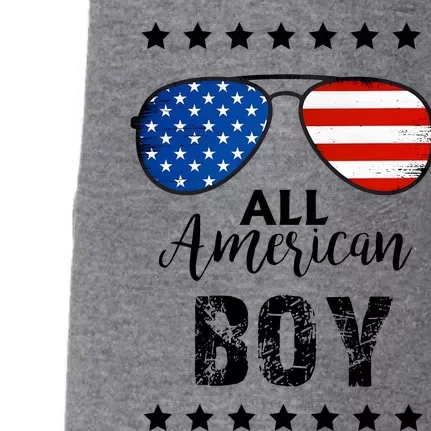 All American Boy 4th Of July Family Matching Doggie 3-End Fleece Hoodie