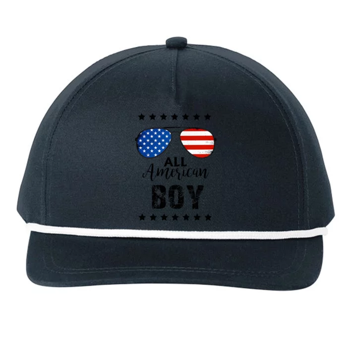 All American Boy 4th Of July Family Matching Snapback Five-Panel Rope Hat