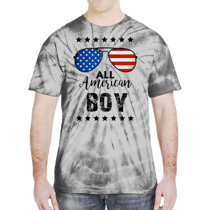 All American Boy 4th Of July Family Matching Tie-Dye T-Shirt