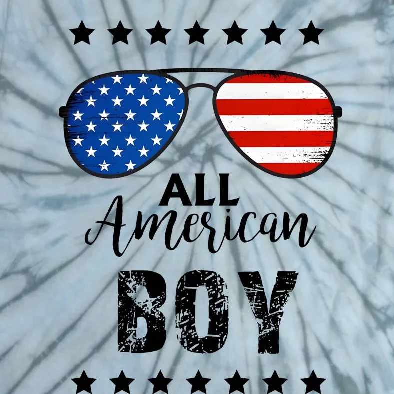 All American Boy 4th Of July Family Matching Tie-Dye T-Shirt