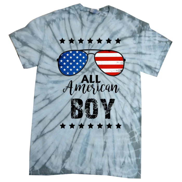 All American Boy 4th Of July Family Matching Tie-Dye T-Shirt