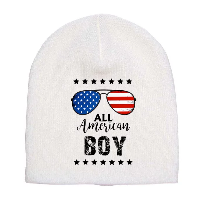 All American Boy 4th Of July Family Matching Short Acrylic Beanie