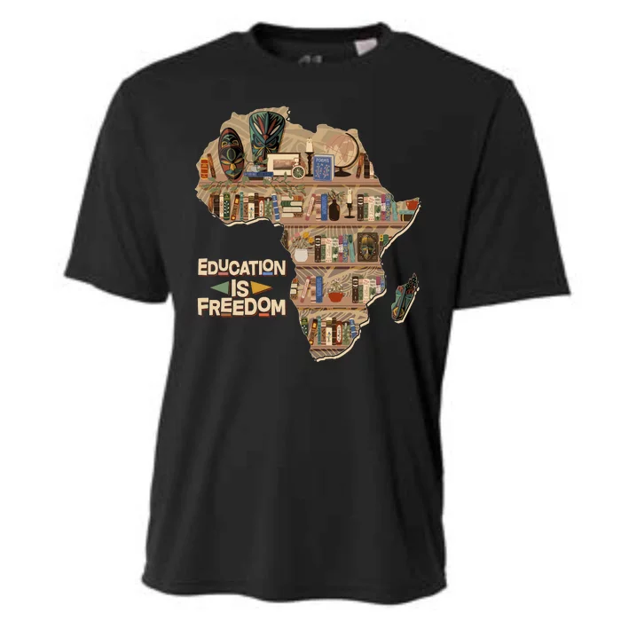 African American Black History Education Is Freedom Cooling Performance Crew T-Shirt