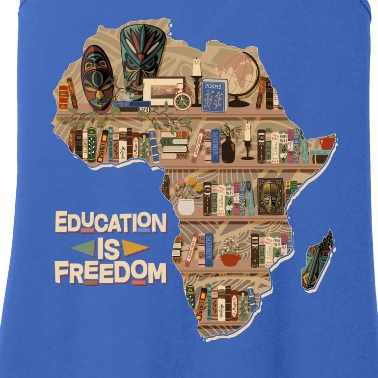 African American Black History Education Is Freedom Ladies Essential Tank